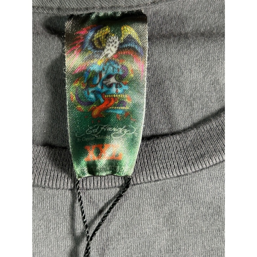 Ed Hardy Christian Audigier Men's Graphic Shirt Dark Grey XXL Death Angel Lover - Picture 8 of 10